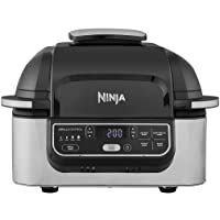 Ninja Foodi AG301EU parrilla y freidora de aire- 4 raciones- cerámica antiadherente- 1760W- Negro